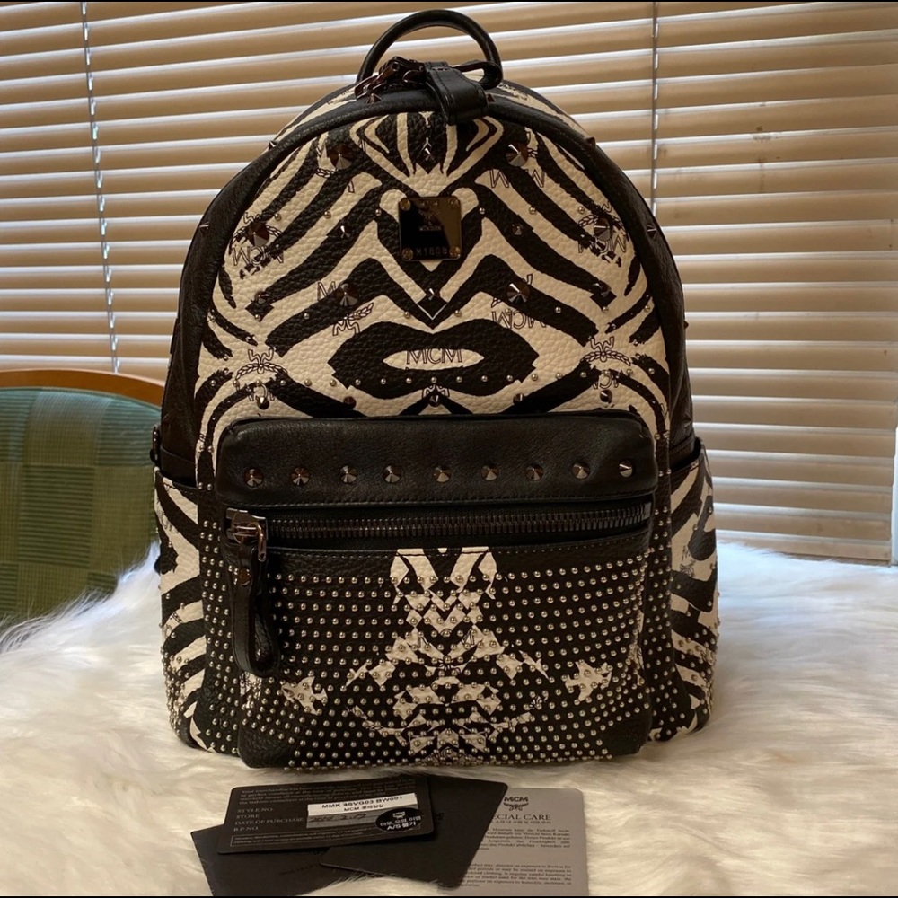 Authentic MCM Limited! 32cm Visetos Backpack